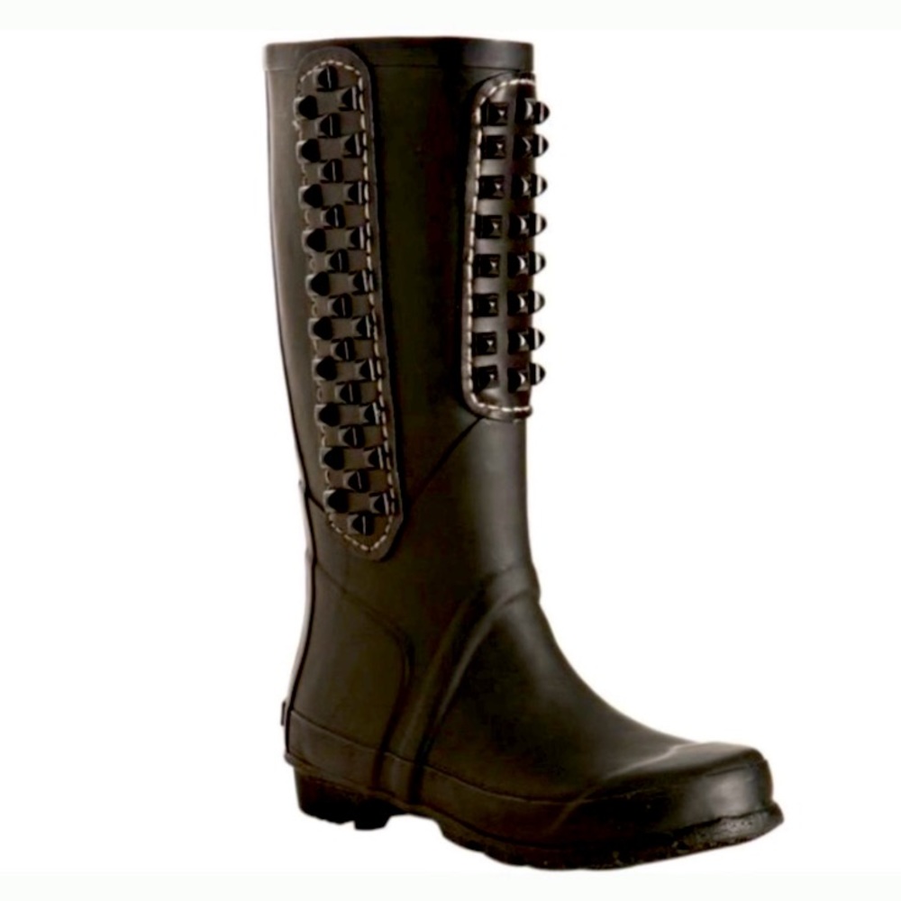 BCBG Black Studded Rain Boots